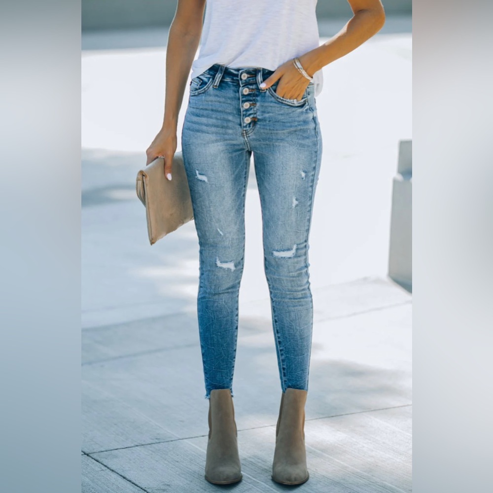 Vici Suri High Rise Distressed Skinnies